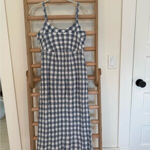 Hatch Navy and White Plaid Dress